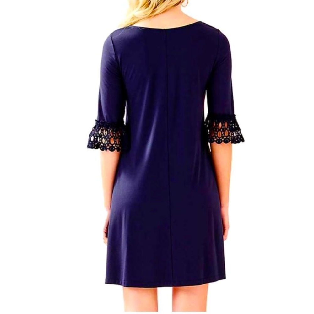 Lilly Pulitzer Ophelia Dress in True Navy Sz M - Picture 2 of 13